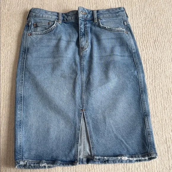 Anthropologie Pilcro and the Letterpress Blue Denim Skirt size 4 - Picture 5 of 7